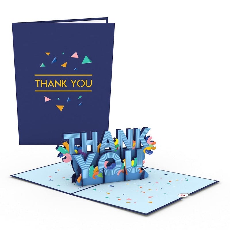 Lovepop بطاقة شكر لوف بوب - بطاقة ثلاثية الأبعاد للرجال والنساء - 5" × 7" بطاقة كونفيتي - بطاقة ملاحظة فارغة وظرف متضمن - Image 2
